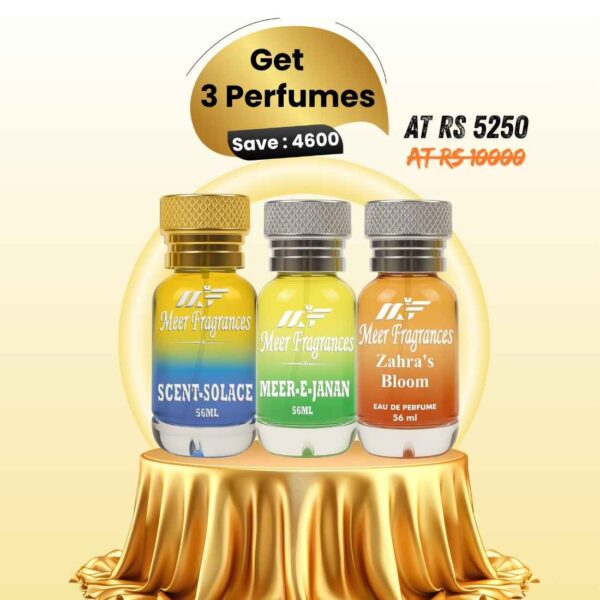 One Year Celebration Sale 03 Perfumes iN Just 5250 With 6OML Perfume Bottle